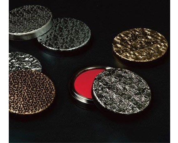 朱肉ケース　ハニカム　ブラッククロム