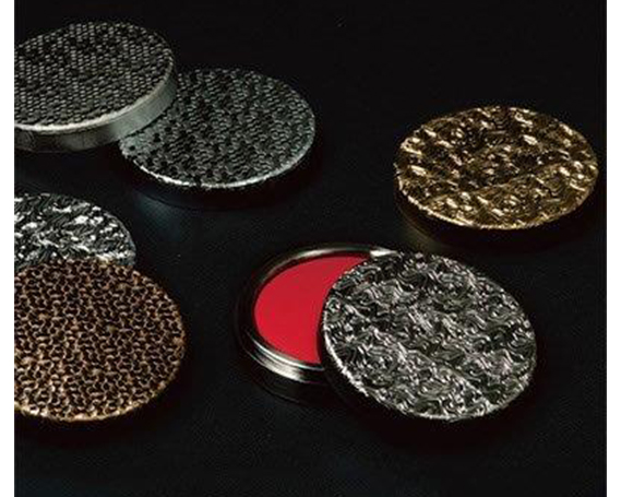 朱肉ケース　ダマスカス　ブラッククロム