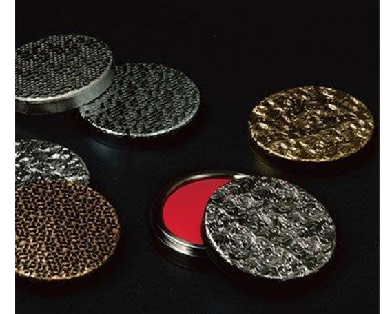 朱肉ケース　ハニカム　ゴールド