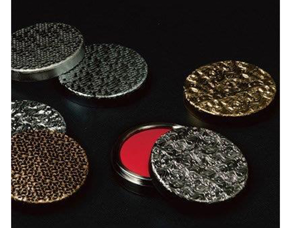 朱肉ケース　ダマスカス　ゴールド