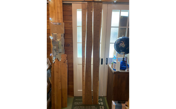 木の身長計〈 尺付き 〉(クルミ)