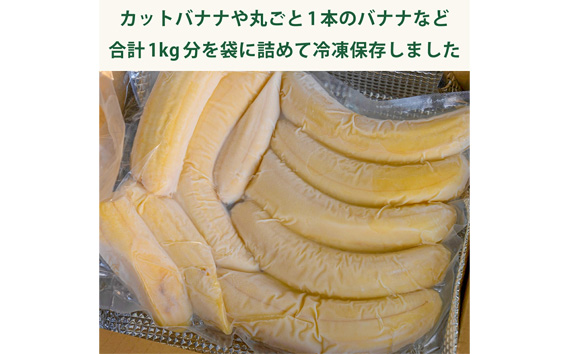 国産冷凍 カットバナナ  1kg 4パック