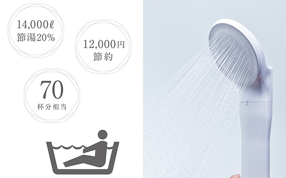 浄水除塩素シャワーヘッド「ジョワーシルクスイッチ」 JS219-W