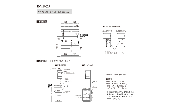 食器棚 カップボード 組立設置 IDA-1002R