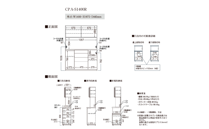 キッチンボードCPA-S1400R