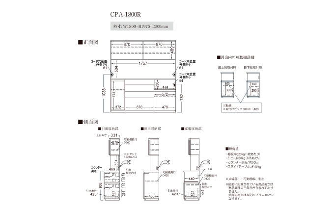 キッチンボードCPA-1800R