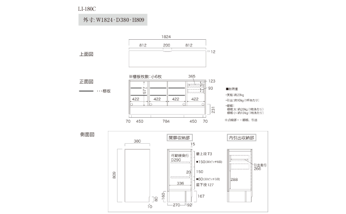 サイドボードLI－180C