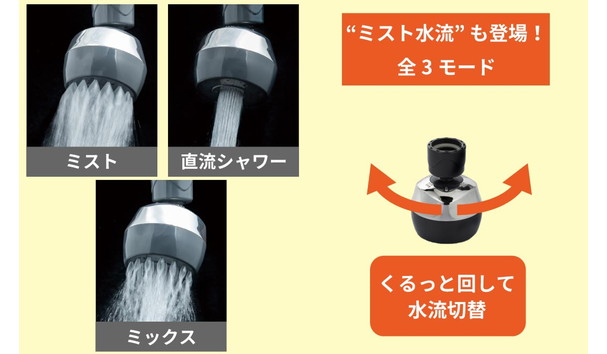 キッチンシャワー バブリーキッチンミスト（クロム）