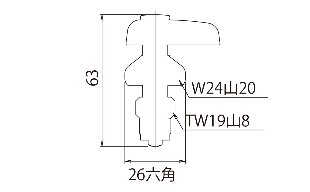 凍結防止ハンドル上部 水栓用部品 KJ16 水生活製作所
