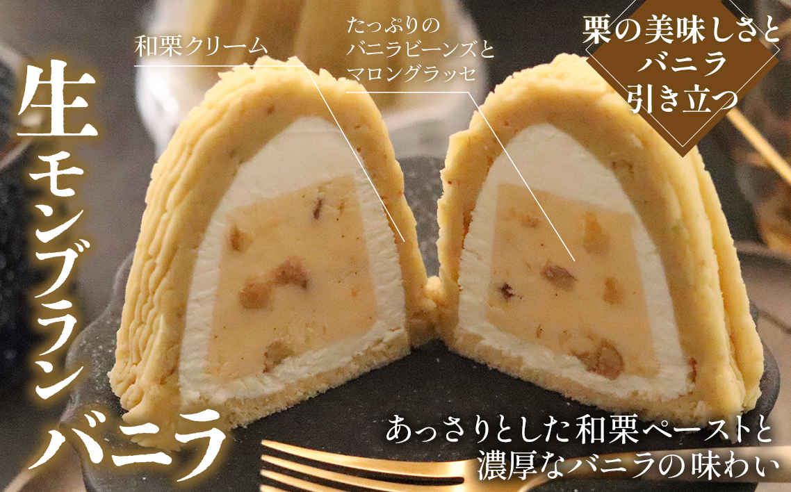 【3ヵ月定期便】「RICO DOLCE」生モンブラン3種　4個入