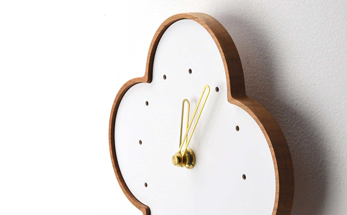 四葉の壁掛時計M 白 ※離島への配送不可