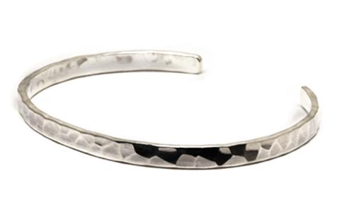 SDGsスレンダーワンオフシルバータタキブレスレットバングルメンズ ※離島への配送不可