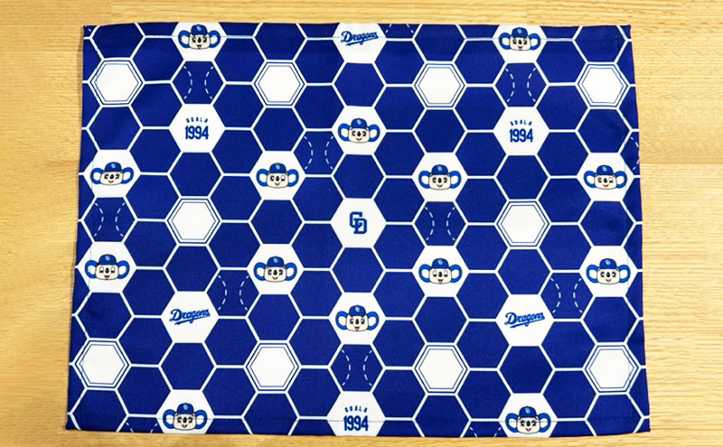 中日ドラゴンズコラボ ランチョンマット・コースター2点セット(青)｜ドラゴンズ 瑞穂市 ※離島への配送不可