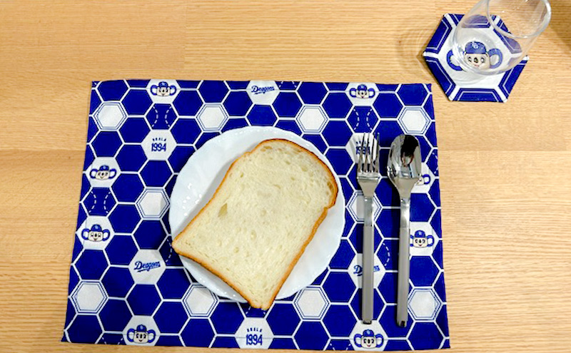 中日ドラゴンズコラボ ランチョンマット・コースター2点セット(青)｜ドラゴンズ 瑞穂市 ※離島への配送不可