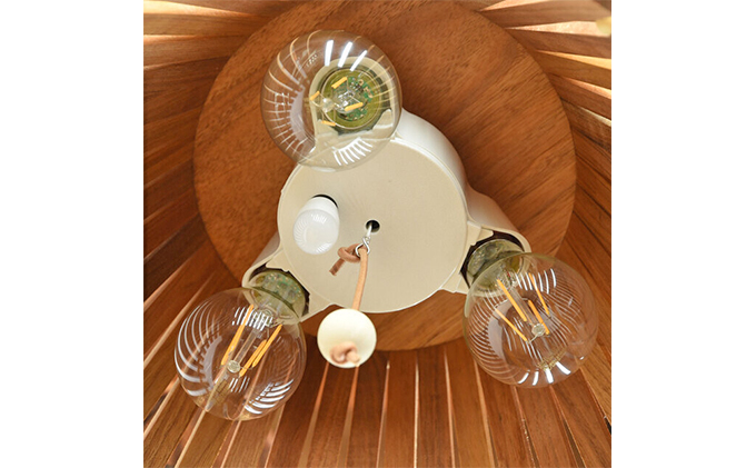 【YARN】ウッドビーズシリーズ スリットからこぼれる光が美しいランプ【L】 ※離島への配送不可