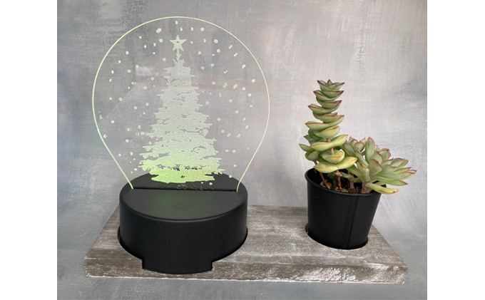 クリスマス　カラフルタッチ2個セット（MerryChristmas雪だるまとツリー） ｜ インテリア 季節用品 季節もの クリスマスグッズ 飾り 小物 光る LED 色が変わる 6色 電池式 USB式 兼用タイプ ※離島への配送不可 ※2025年12月中旬～12月下旬頃に順次発送予定