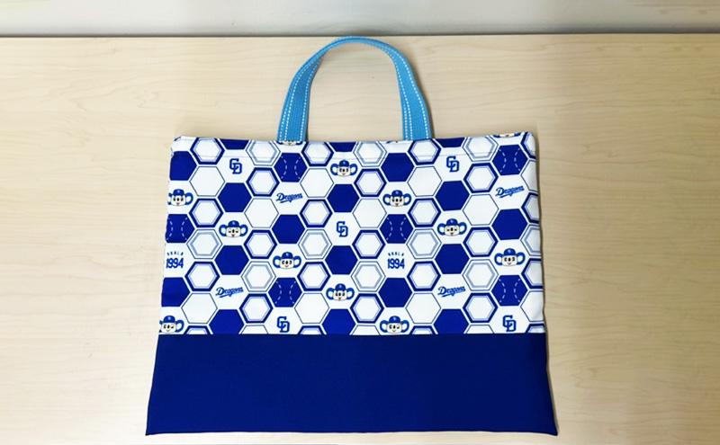 中日ドラゴンズコラボ レッスンバッグ・巾着袋セット(白)｜ドラゴンズ 瑞穂市 ※離島への配送不可