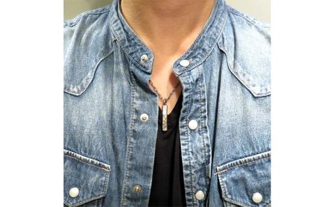 シルバー950＋18金＋ダイヤモンドワンオフタタキネックレス50cm ※離島への配送不可