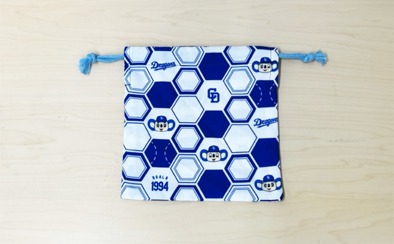 中日ドラゴンズコラボ レッスンバッグ・巾着袋セット(白)｜ドラゴンズ 瑞穂市 ※離島への配送不可