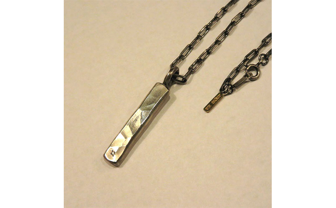 シルバー950＋18金＋ダイヤモンドワンオフタタキネックレス50cm ※離島への配送不可