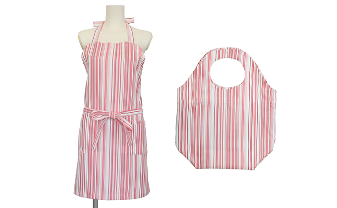 抗菌抗ウイルス エプロンセット（ピンク） ※離島への配送不可