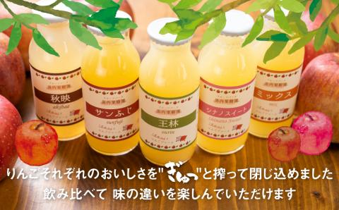 ぎゅっとりんごジュース　5種10本 飲み比べ 化粧箱入り 100%飛騨リンゴを使っておいしさを凝縮したジュース 農家直送 黒内果樹園 ギフト お中元 にも