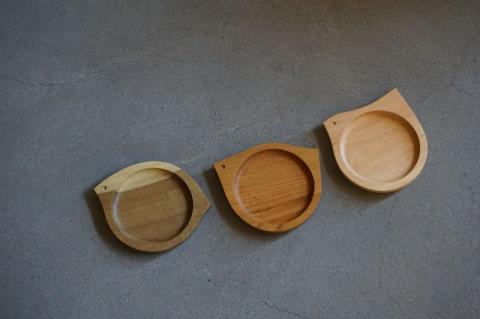 とりのカタチのプレート 1点 飛騨産 広葉樹 オイル仕上げ ウッドプレート 木のお皿 皿 木製 雑貨 コースター 小物入れ 天然木 インテリア おしゃれ  シンプル カフェ 日本製 kino works