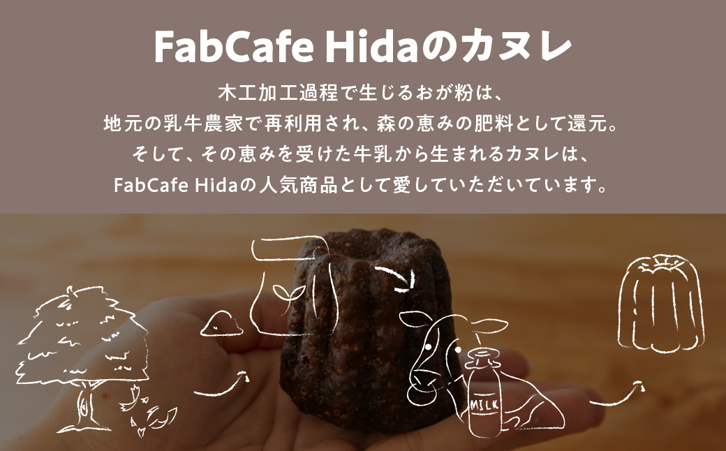 薪カヌレラスク 2パック お菓子 洋菓子 スイーツ カヌレ ラスク ティータイム お菓子 人気 FabCafe Hida