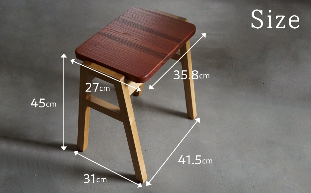 重なるスツール 1脚 スツール 木製 スタッキングスツール スタッキング 積み重ね コンパクト おしゃれ 椅子 イス チェア いす 天然木 ちゃんちん 朴の木 kino works [Q1102]