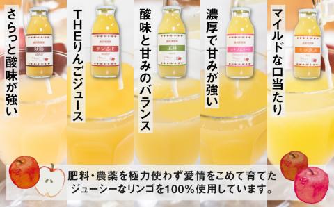 ぎゅっとりんごジュース　5種10本 飲み比べ 化粧箱入り 100%飛騨リンゴを使っておいしさを凝縮したジュース 農家直送 黒内果樹園 ギフト お中元 にも