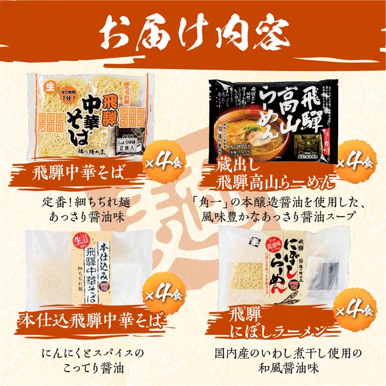 麺の清水屋　醤油らーめん食べ比べセット（計１６食）［Q1125wx］
