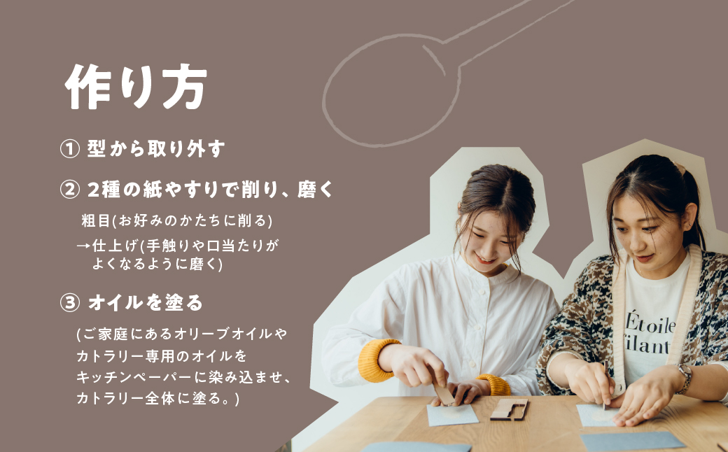 飛騨の広葉樹 カトラリーキット 小スプーン 2セット 訳あり 樹種おまかせ ウッドスプーン 木製スプーン カトラリー FabCafe Hida