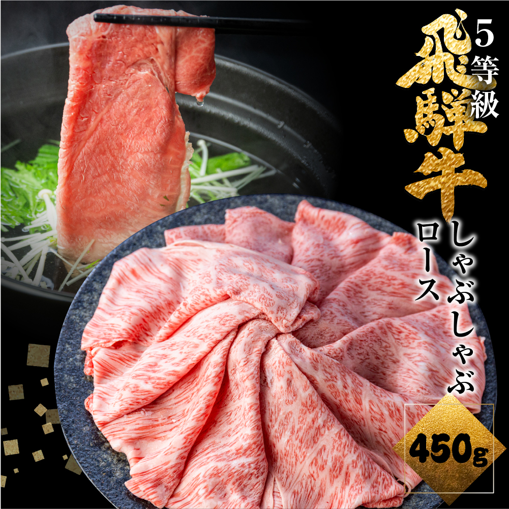 飛騨牛ロースしゃぶしゃぶ　450g  しゃぶしゃぶ用 国産牛 国産 牛肉 肉 厳選 熟成 贈答用[Q875xc]