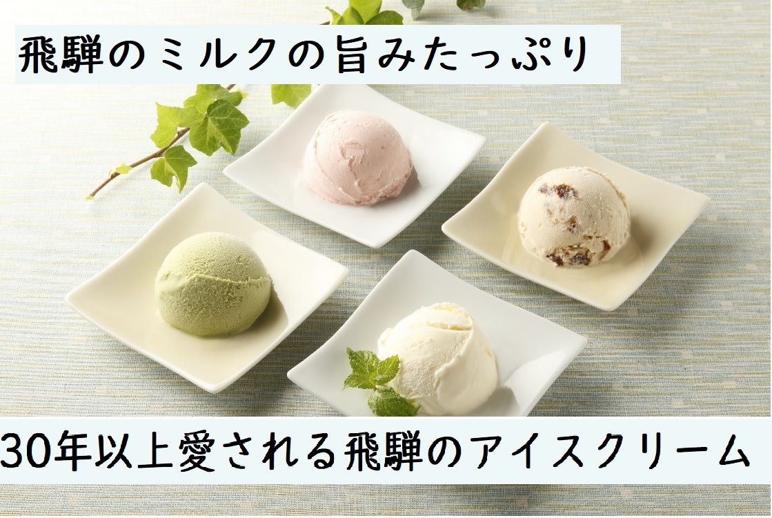飛騨のミルクの旨みたっぷりアイスクリーム１２個