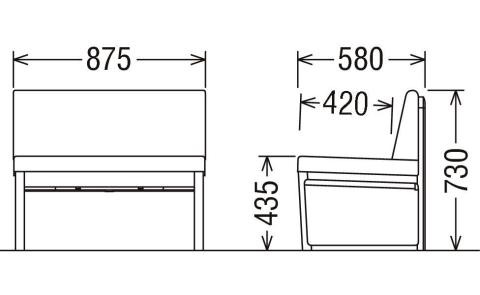 カリモク家具『3人掛チェア』CA3903 [1252]