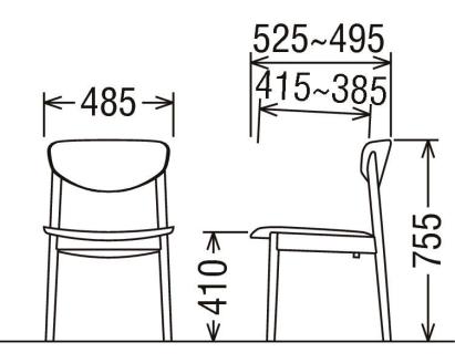 カリモク家具『ダイニングチェア』CW5645 [1285]