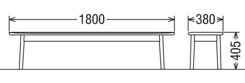 [幅1800]カリモク家具『ベンチ』CW6679 [1293]