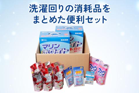 [生活応援] ランドリーセットA (衣料用 粉末洗剤 液体柔軟剤 おしゃれ着洗い 洗濯槽クリーナー 洗濯用固形石鹸) [0939]