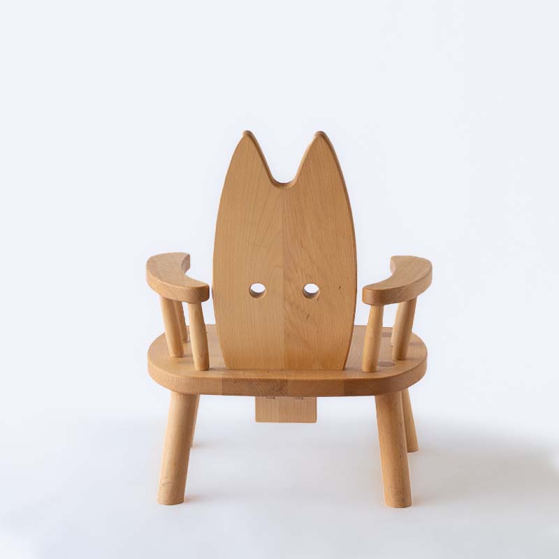 [オークヴィレッジ] ひじつきウサギイス [0975] 家具 国産 オークヴィレッジ 椅子 子供椅子 木製 インテリア リビング ダイニング 子供部屋 カフェ 等 国産材 天然 無垢材 ナチュラル 天然木 ファーストチェア [mt1570]