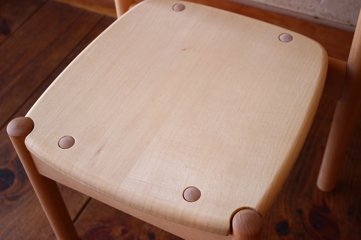 [オークヴィレッジ] 子どもイス(緑) [1391] 家具 国産 椅子 子供椅子 木製 インテリア 子供 国産材 天然 無垢材 ナチュラル 天然木 [mt1574]