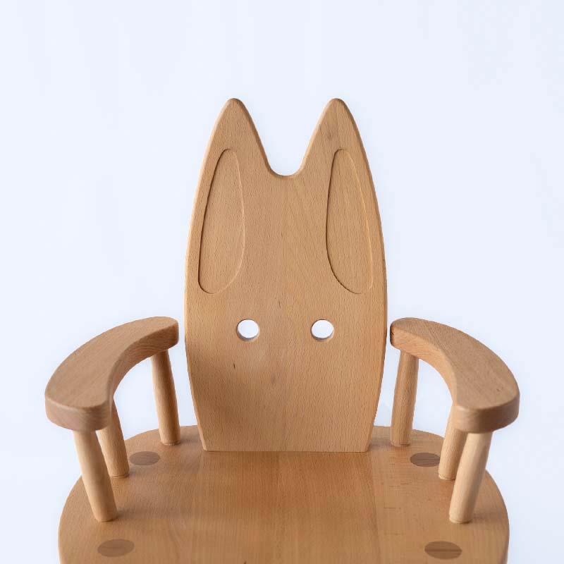 [オークヴィレッジ] ひじつきウサギイス [0975] 家具 国産 オークヴィレッジ 椅子 子供椅子 木製 インテリア リビング ダイニング 子供部屋 カフェ 等 国産材 天然 無垢材 ナチュラル 天然木 ファーストチェア [mt1570]