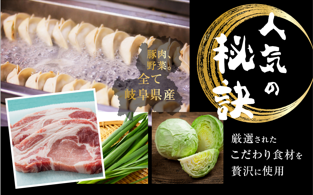 ぎふ絶品餃子 100個入 (50個入×2袋) 大容量 冷凍 国産野菜 国産素材 を使った ぎょうざ ギョウザ 豚 肉 玉ねぎ 岐阜県産 ビールにあうおつまみ お取り寄せグルメ 惣菜 人気 おすすめ 岐阜夢餃子製作所