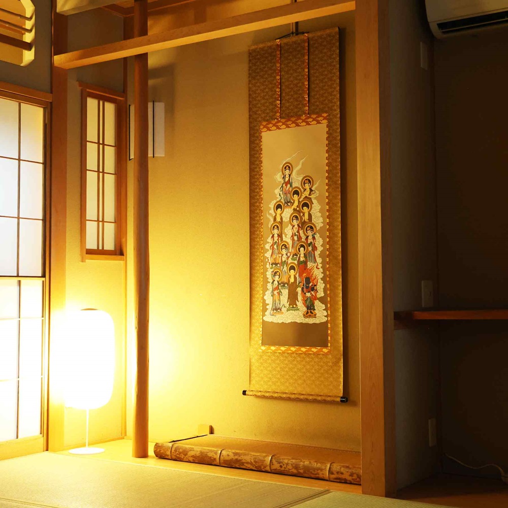 掛け軸「十三佛」佐々将吉 尺五立 掛軸 仏具 [1204]