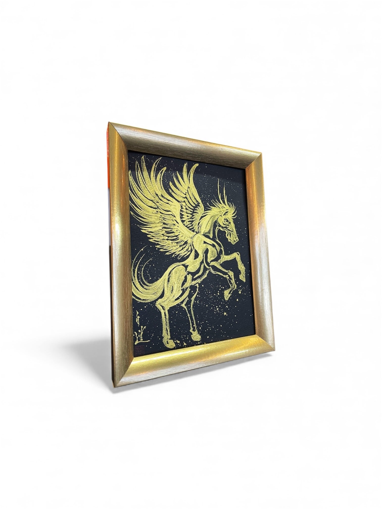 現代水墨画家 絵師白道「丙午　飛躍の龍馬」｜絵画 アート インテリア 手描き 一筆 龍 日本画 現代アート ハンドメイド作品 水墨画 かっこいい 作品 縁起 風水 芸術 2026年 午年 うま 馬 干支 [mt2127]