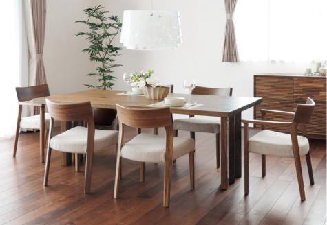 [幅1650]カリモク家具『ダイニングテーブル・厚天板』DH5740 [1300]