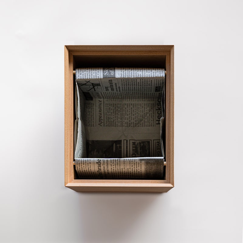 [オークヴィレッジ] ダストボックス [0964]  国産 木製 ゴミ箱 ごみ箱 雑貨 木製雑貨 インテリア おしゃれ 可愛い スリム フタなし 北欧 国産材 天然 無垢材 ナチュラル [mt1568]