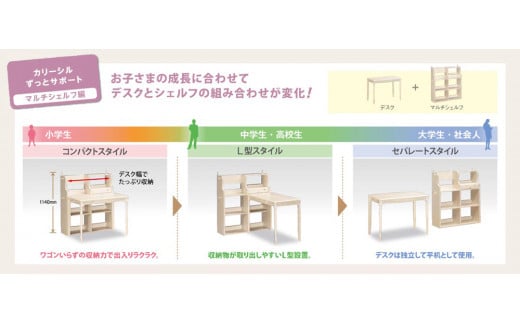 カリモク家具『学習デスク＆マルチシェルフ：カリーシル』SJ3100 QJ3607 [1054]
