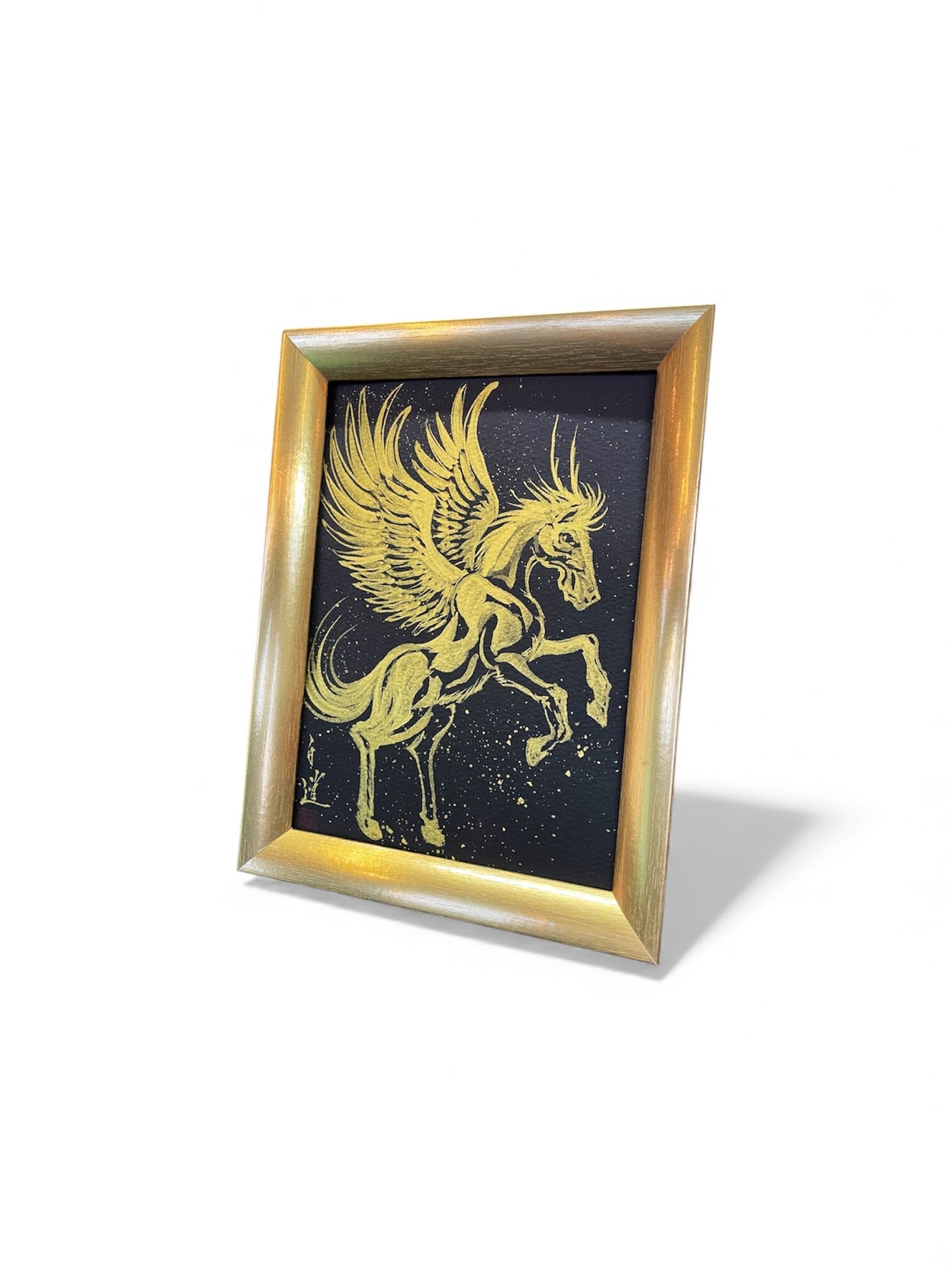 現代水墨画家 絵師白道「丙午　飛躍の龍馬」｜絵画 アート インテリア 手描き 一筆 龍 日本画 現代アート ハンドメイド作品 水墨画 かっこいい 作品 縁起 風水 芸術 2026年 午年 うま 馬 干支 [mt2127]