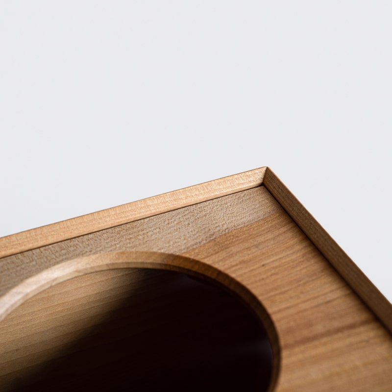 [オークヴィレッジ] ダストボックス [0964]  国産 木製 ゴミ箱 ごみ箱 雑貨 木製雑貨 インテリア おしゃれ 可愛い スリム フタなし 北欧 国産材 天然 無垢材 ナチュラル [mt1568]