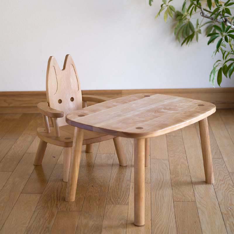 [オークヴィレッジ] ひじつきウサギイス [0975] 家具 国産 オークヴィレッジ 椅子 子供椅子 木製 インテリア リビング ダイニング 子供部屋 カフェ 等 国産材 天然 無垢材 ナチュラル 天然木 ファーストチェア [mt1570]